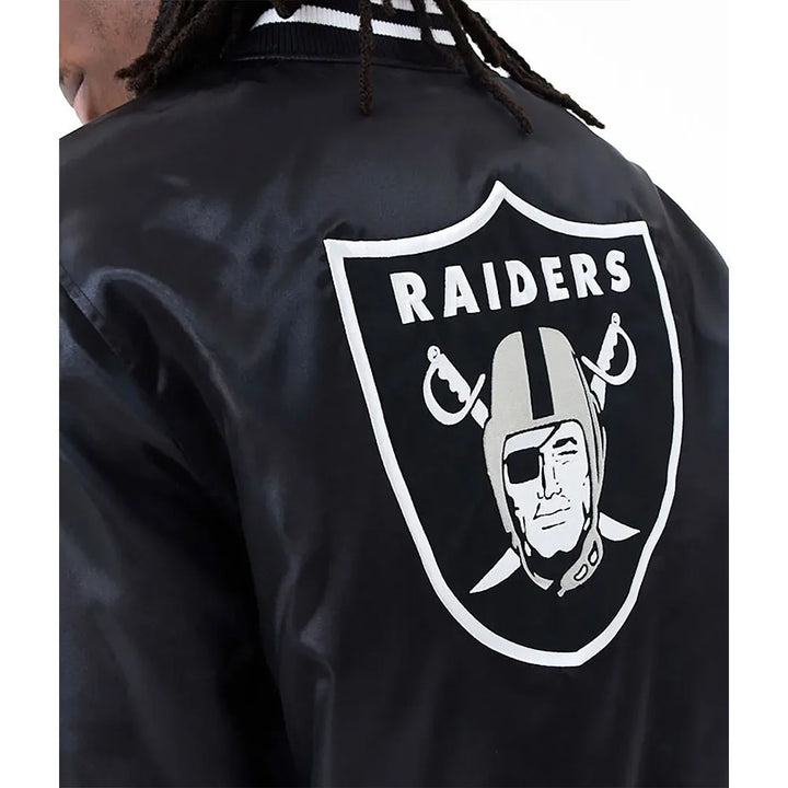 Men’s and women’s Las Vegas Raiders black satin jacket in USA