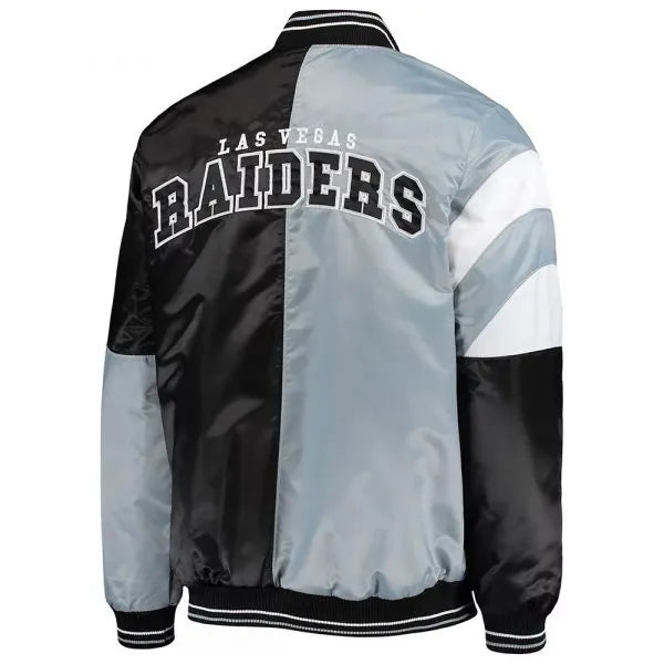 Raiders jacket with zig-zag sleeve stripe

