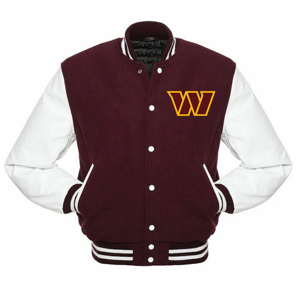 Washington Commanders wool varsity jacket for men and women in USA