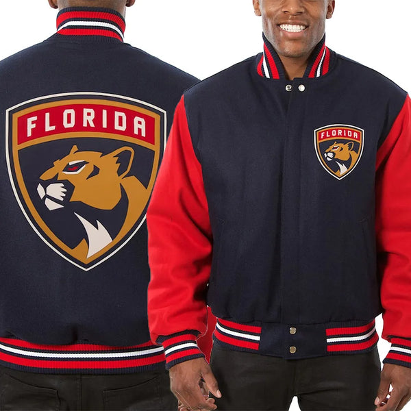 Buy NHL Florida Panthers Wool Jacket Men and Women