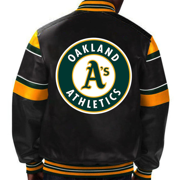 Buy MLB Oakland Athletics Leather Jacket For Men and Women