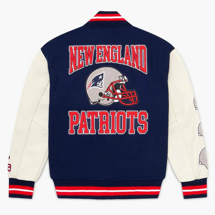 NFL Patriots letterman jacket for football fans in USA