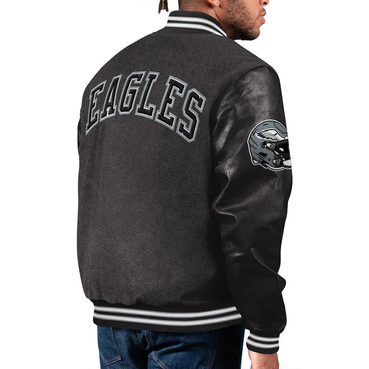 Unisex NFL Philadelphia Eagles varsity jacket in green and black in USA
