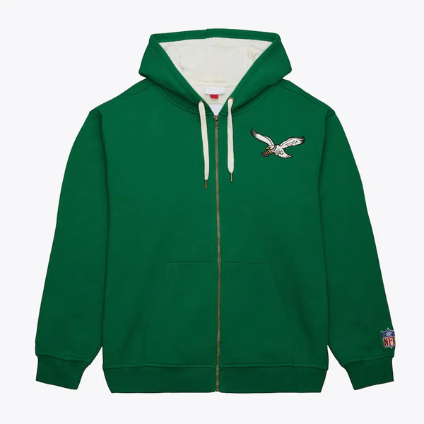 Philadelphia Eagles Kelly Green Playoff Win 2.0 hoodie front view in USA