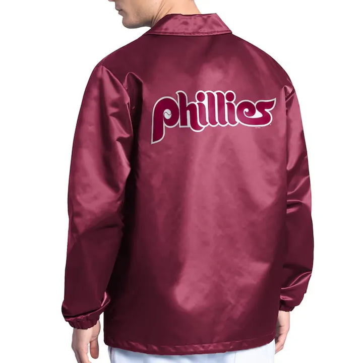 Phillies Point Man jacket with bold front team logo

