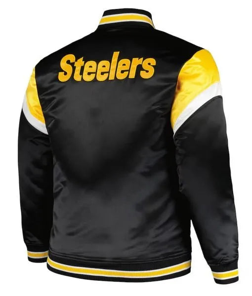 Black Steelers varsity satin jacket

