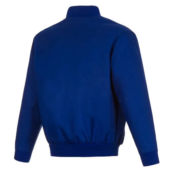 Blue jacket on a white background in USA