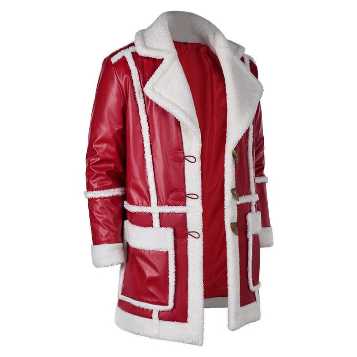 J.K. Simmons Red One long Leather Coat