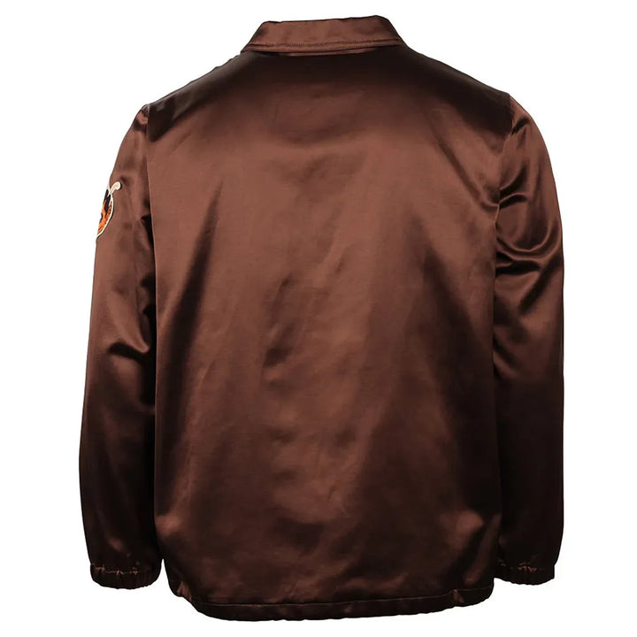 Vintage brown baseball windbreaker jacket

