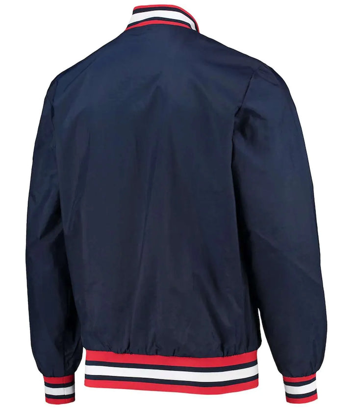 Navy and red Cardinals varsity jacket

