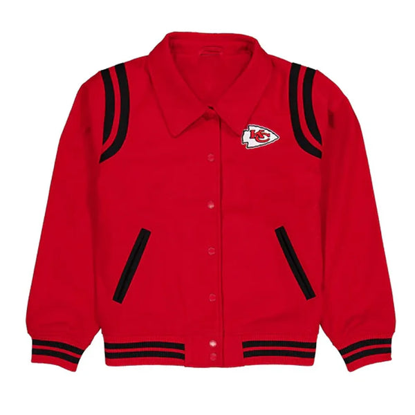 Kansas City Chiefs varsity jacket for men and women with team logo in USA