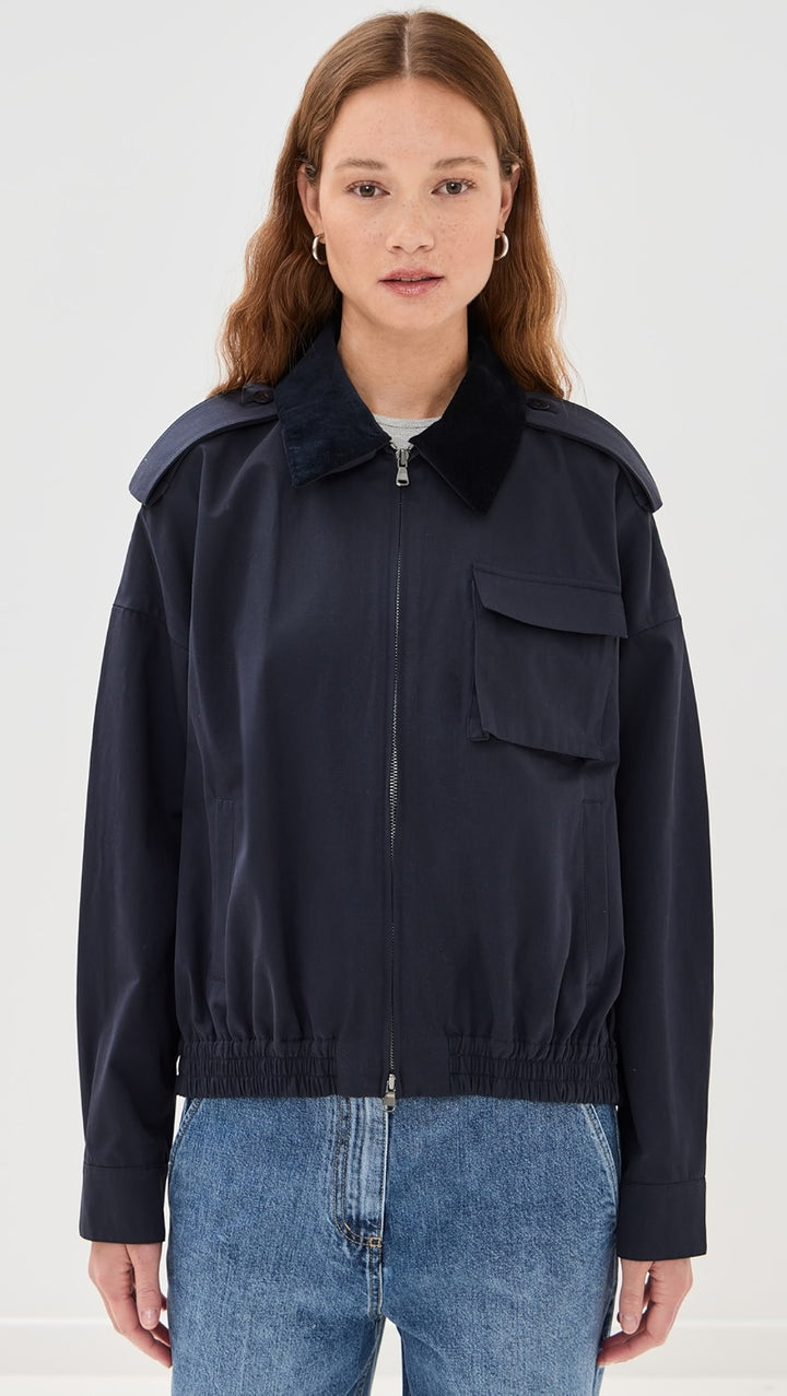 Eco-friendly Bio Twill bomber jacket for casual fashion in USA