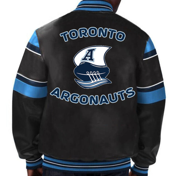 Buy Toronto Argonauts CFL Navy Blue And White Varsity Jacket