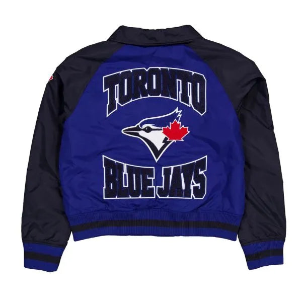 Toronto Blue Jays Blue and Black Throwback Jacket in Uk Market