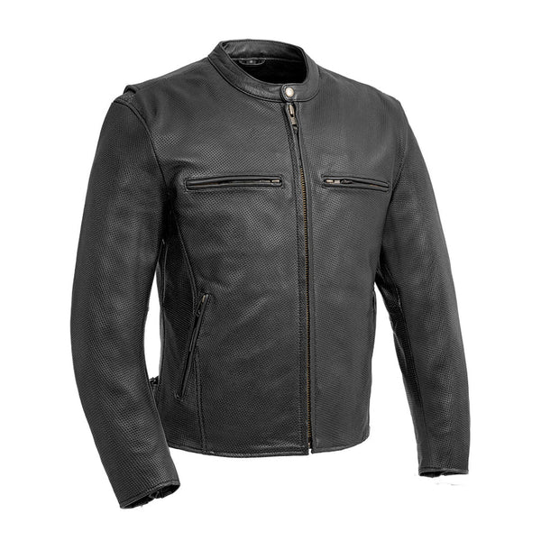 Buy Premium Turbine Men's Motorcycle Perforated Leather Jacket