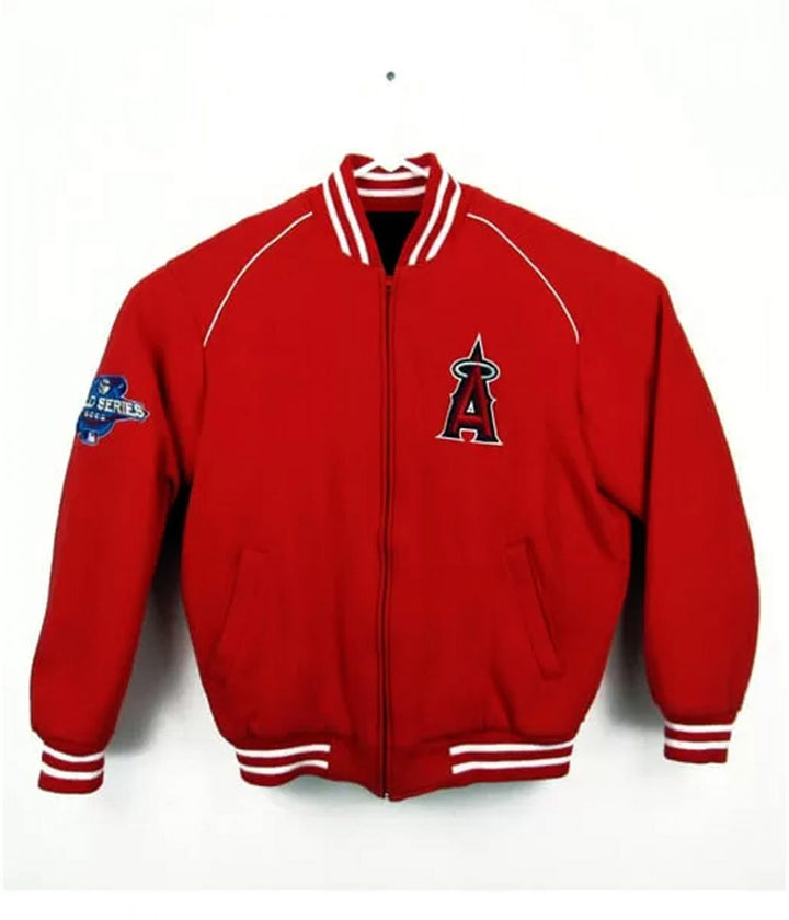 Varsity LA Angels World Series Red Wool Jacket