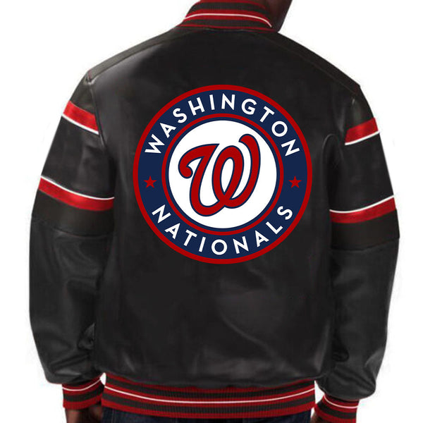 Buy MLB Washington Nationals Leather Jacket For Men and Women