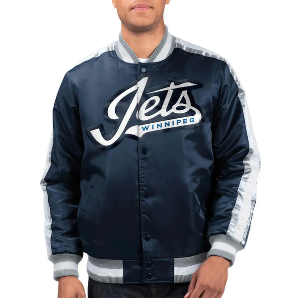 Buy NHL Winnipeg Jets Satin Jacket Men and Women