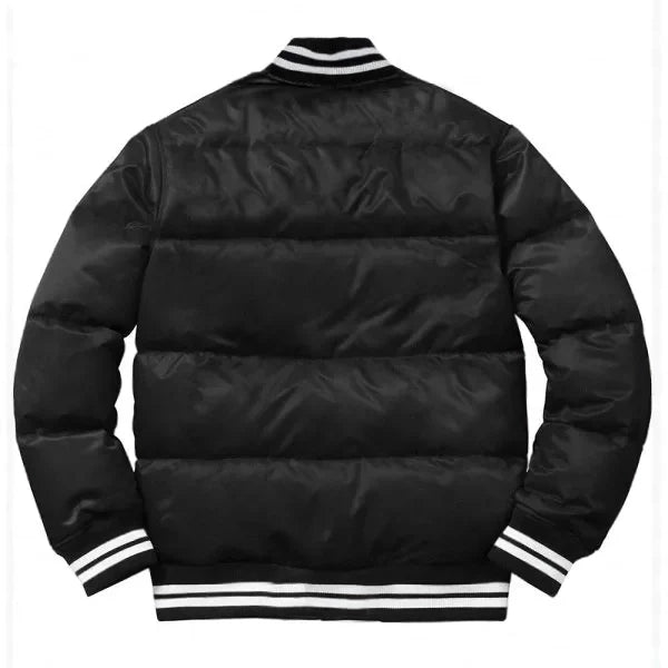 Unisex Raiders varsity bubble jacket with RAIDERS applique

