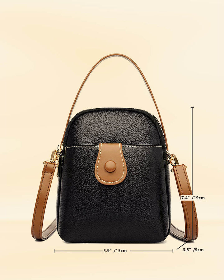 Satchel Bag in Luxurious Litchi Embossed Leather in American market
