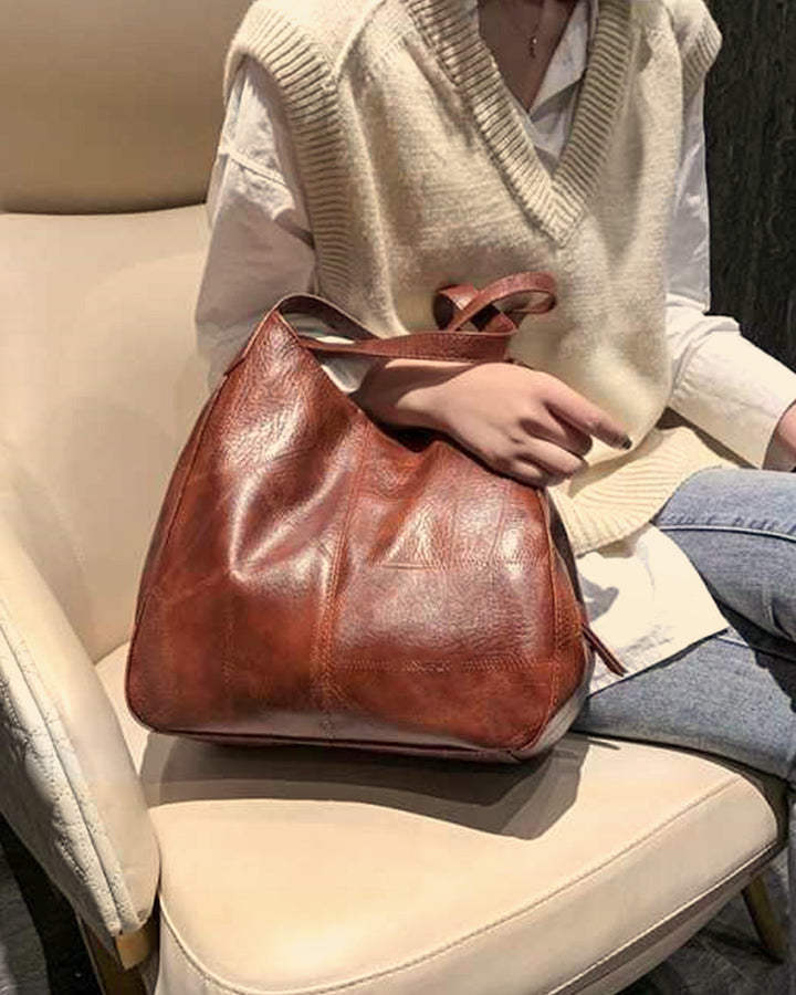 Stylish Leather Shoulder Bag for Work or Play in  America