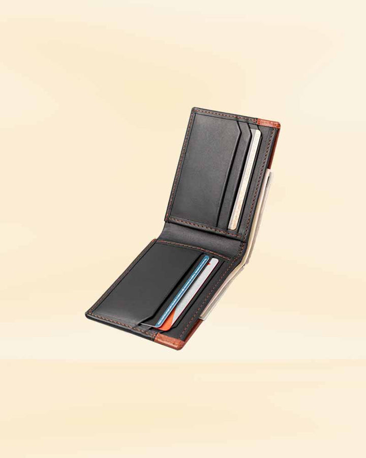Fashionable leather wallet for men's everyday use America