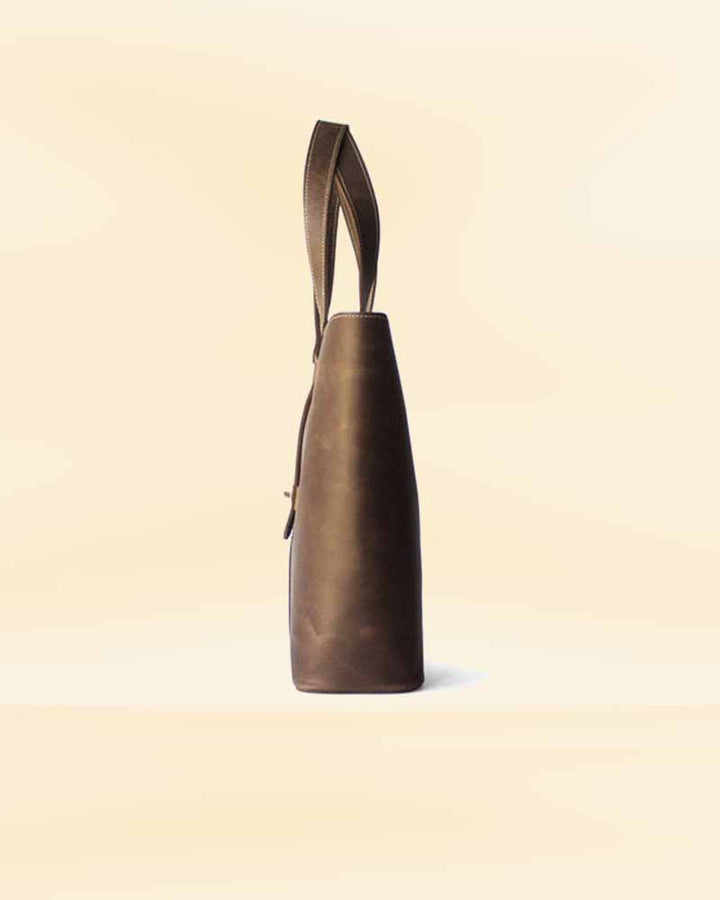 Premium Quality Luminous Equus Leather Tote Bag in USA market