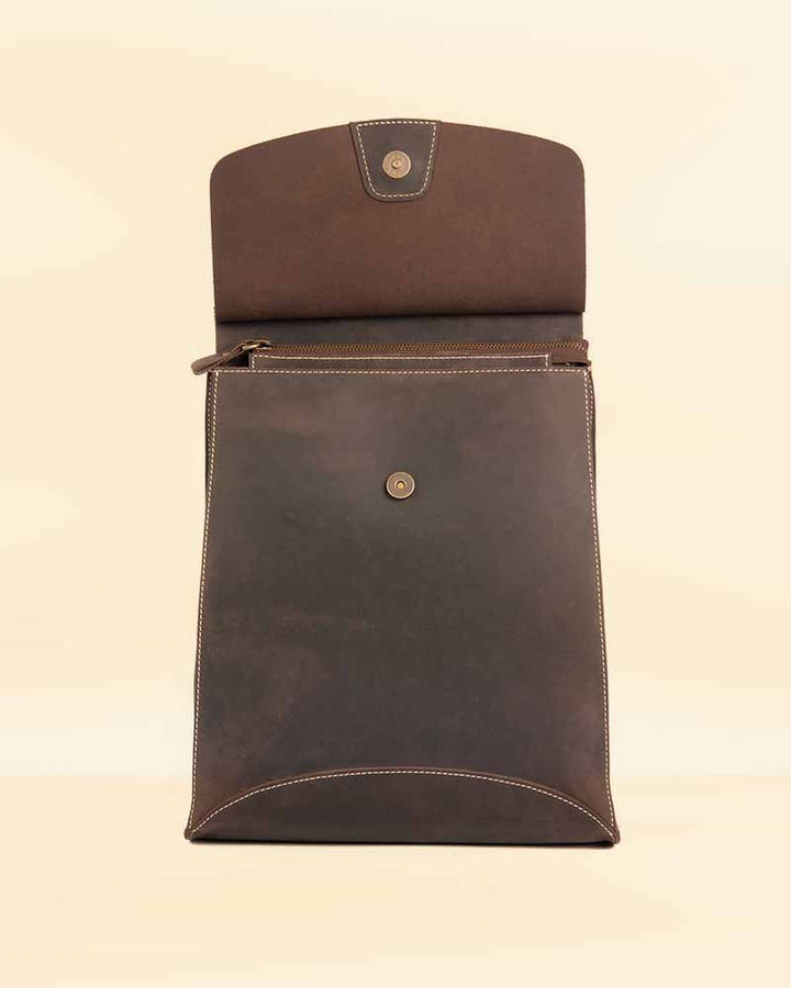 Ultra-stylish Pricy Leather Slim Backpack for on-the-go professionals in American style