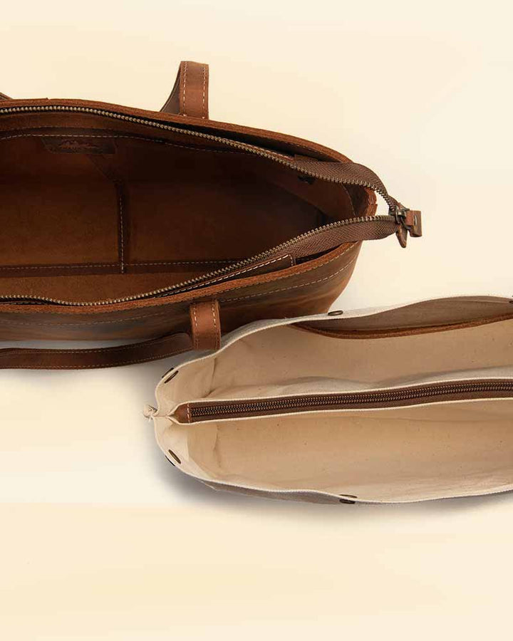 Fashionable Leather Tote Bag in German style