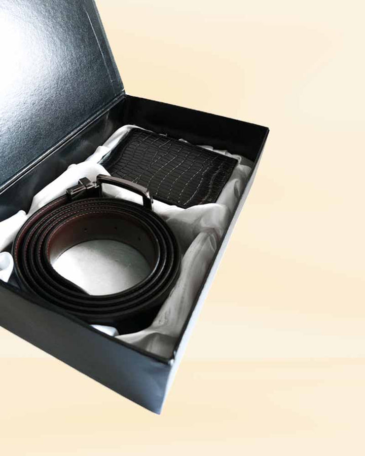Classic Men's Gift Set: Kordovan Wallet and Belt Combo in USA