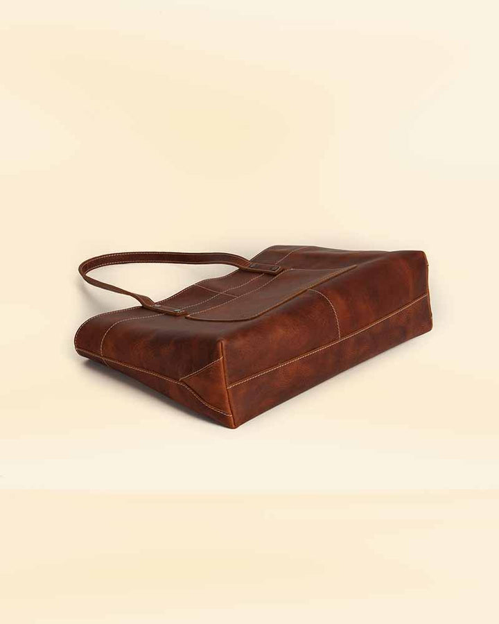 Designer Leather Tote Bag in France style