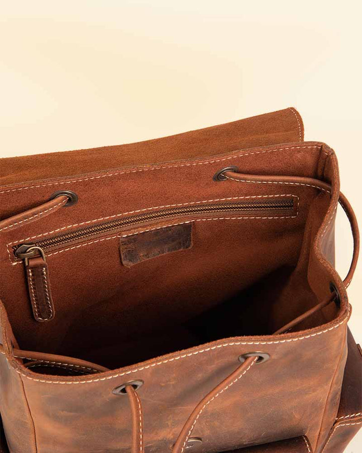 Premium Leather Mini Backpack in American style