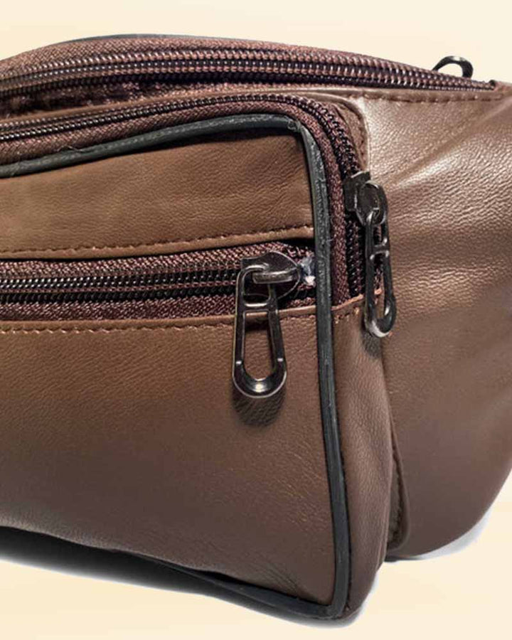 Black Leather Hip Pack in US