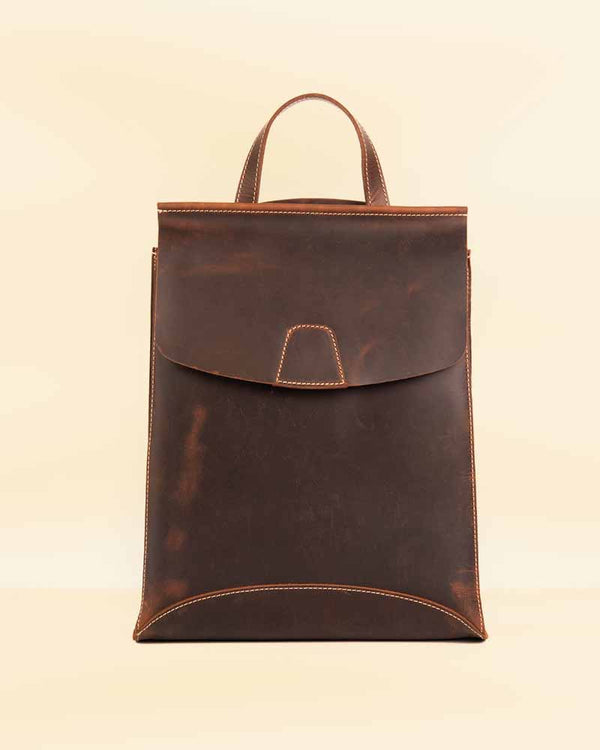 The Pricy Leather Slim Backpack in sleek black in USA market