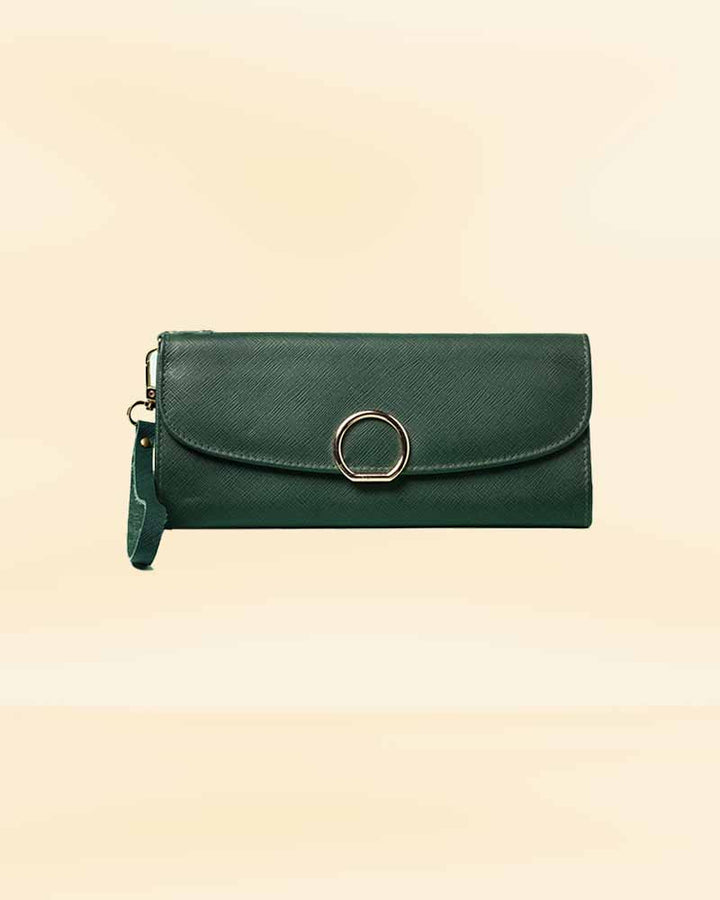 Leather wristlet clutch for women in America