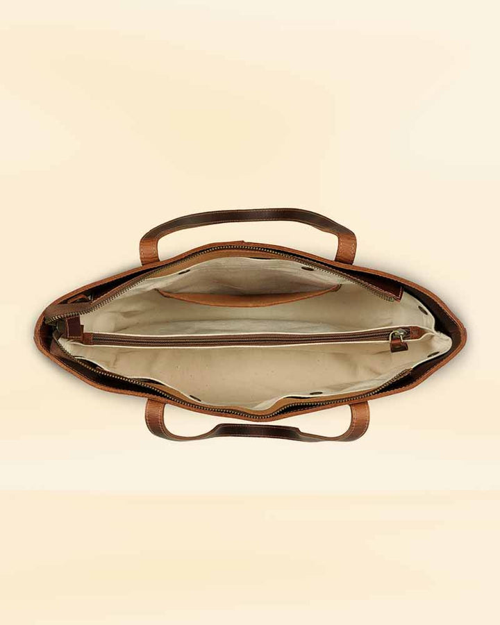 Chic Leather Tote Bag in United state market