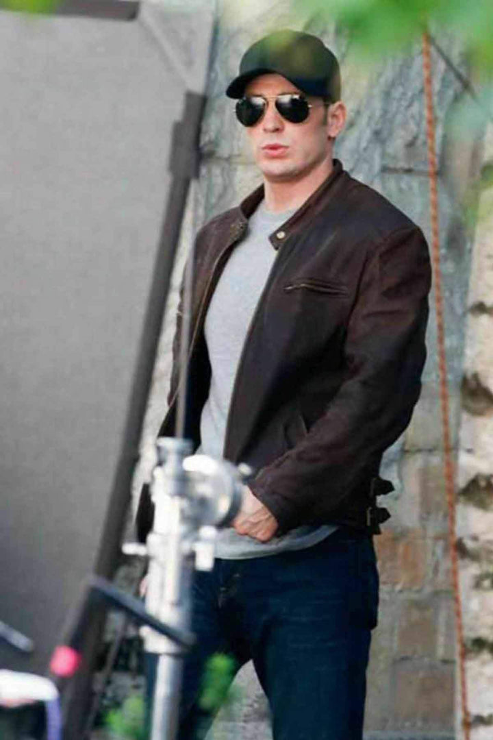 Get ready to save the world in style with this iconic Captain America Brown Distressed Leather Jacket in USA market