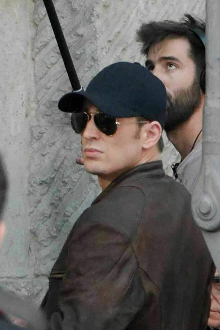Make a fashion statement with this Captain America Brown Distressed Leather Jacket, worn by Steve Rogers in UK style