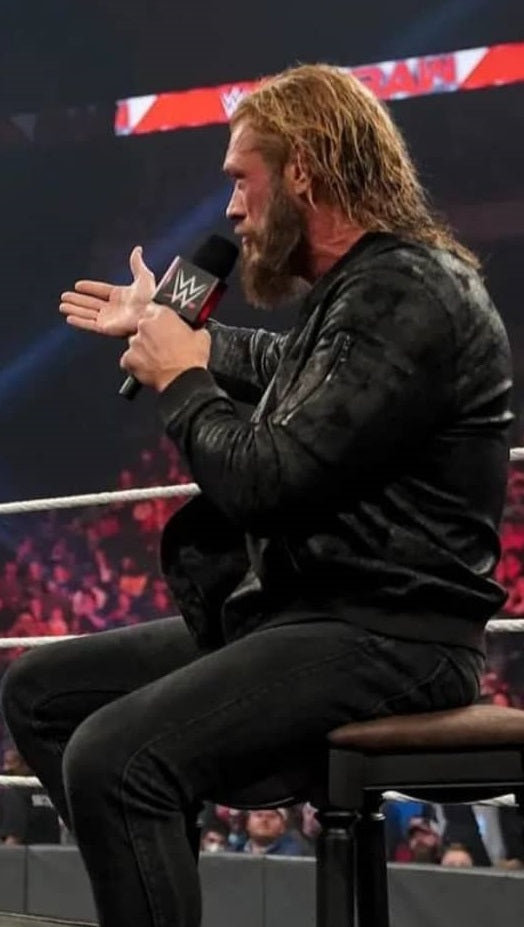 Black Leather Jacket Worn by Edge on RAW 2022 in German market