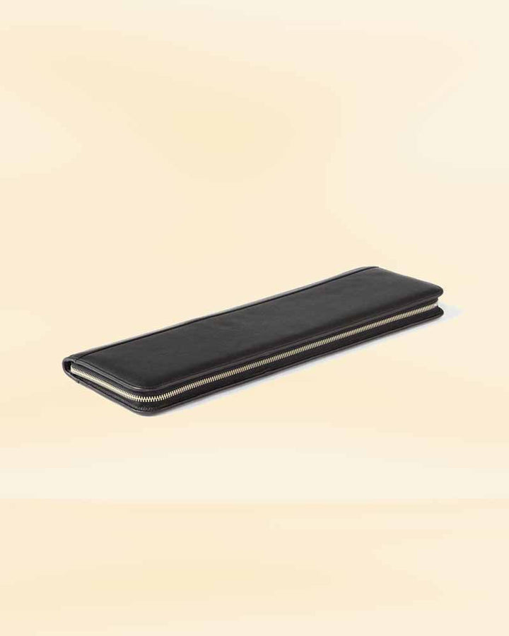 Stylish leather tie roll