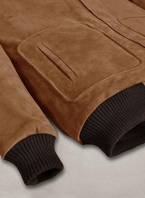 BOMBER SUEDE LEATHER JACKET
