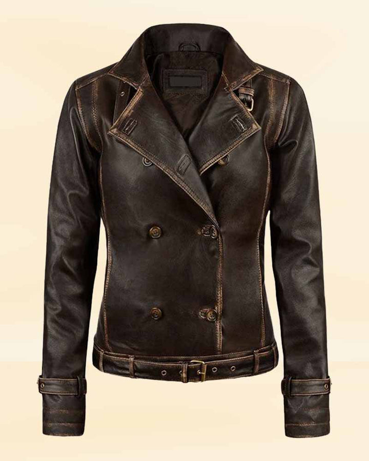 Women's vintage leather jacket