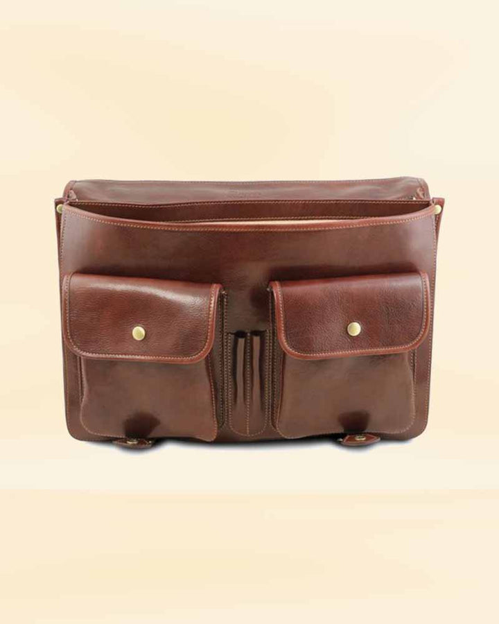 Durable and spacious Palermo leather messenger bag for all your essentials