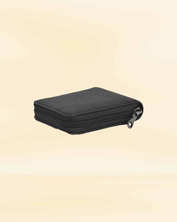 Elegant zip-around leather wallet with ample storage space USA style