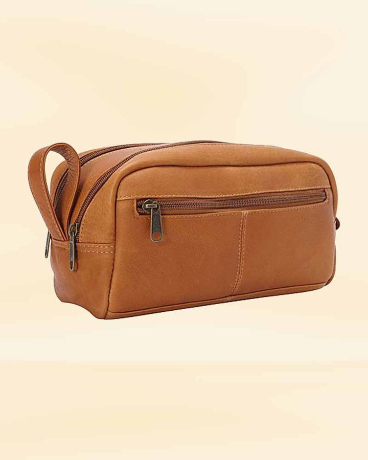 Premium leather duffle bag and shaving kit combo for the ultimate in luxury