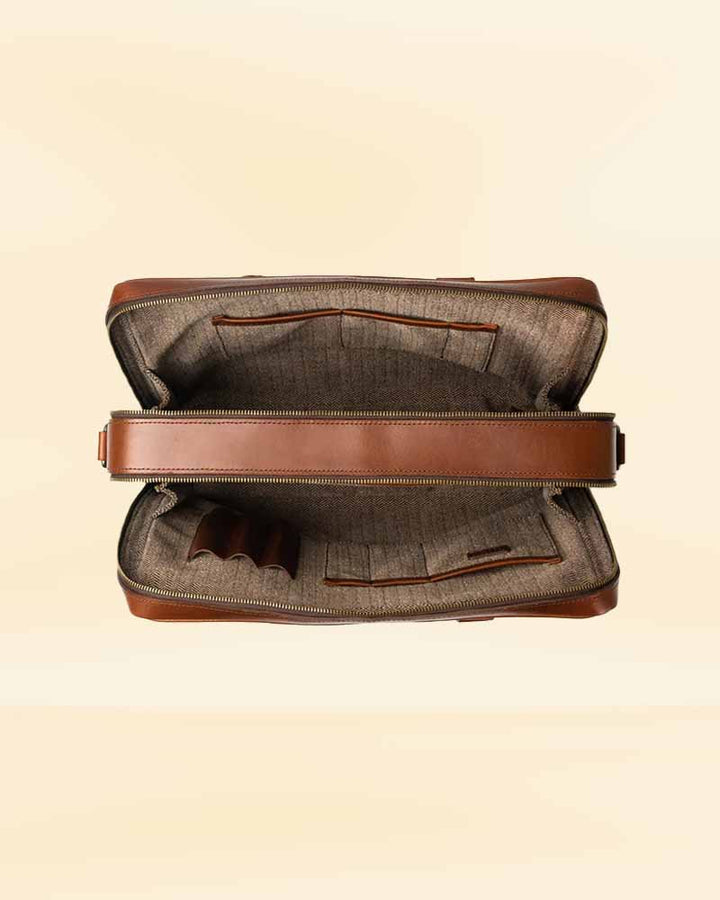 Stylish leather briefcase for the modern professional