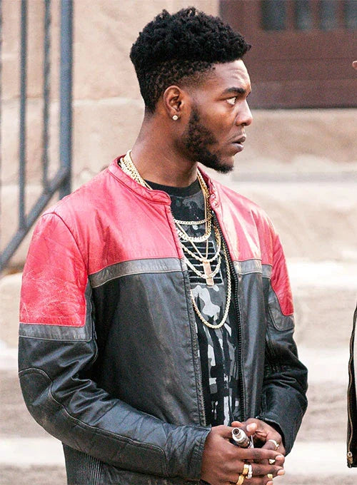 Chic leather jacket inspired by Barton Fitzpatrick's style in France style