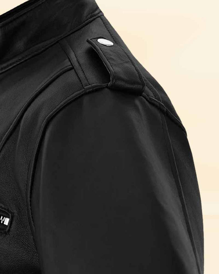 High-quality leather jacket in a chic biker design for women in USA