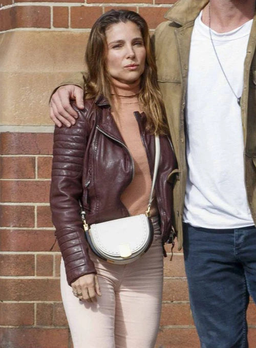 Get the celebrity look with this Elsa Pataky-inspired leather jacket in United state style