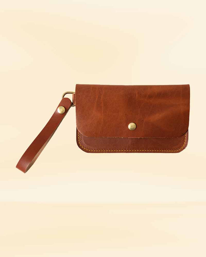 USA market exclusive tan Dublin wristlet clutch in usa